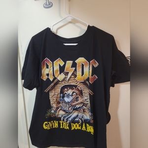 GIVIN THE DOG A BONE T-SHIRT / AC/DC BULLDOG HEAVY METAL ROCK TEE XXXL